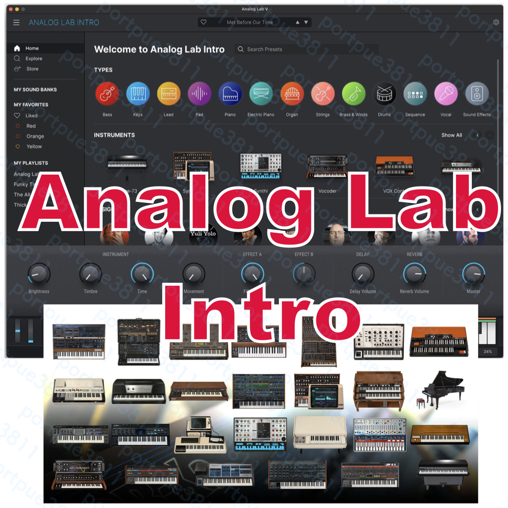  стандартный товар Arturia / Analog Lab Intro Litep переустановка 1000 звук цвет и больше загрузка версия не использовался Mac/Win