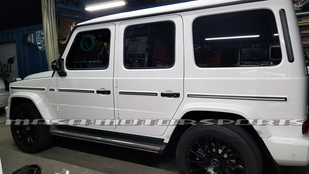 メルセデスベンツGクラス G-class W463A W463 ゲレンデ AMG ドアモールカーボンPPFプロテクションフィルム10p 外装パーツ 岐阜発 MASA_施工前