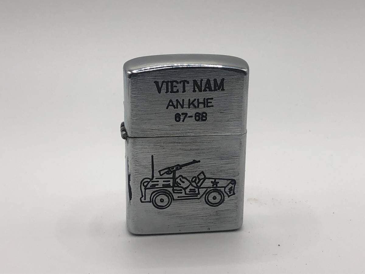 (212)zippo VIE NAM ベトナムジッポ 美品 ジープ 67‐68 AN KHE未使用では_画像3