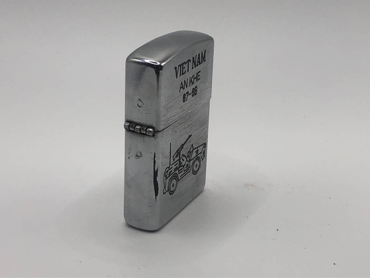 (212)zippo VIE NAM ベトナムジッポ 美品 ジープ 67‐68 AN KHE未使用では_画像4