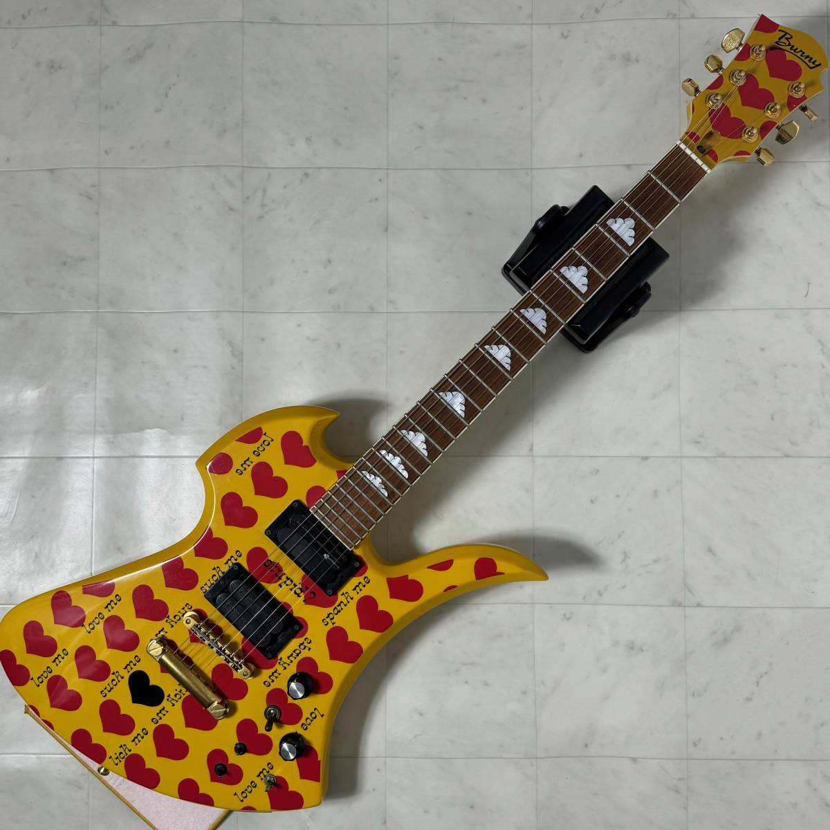 Burny バーニー MG-145S モッキンバード hideモデル X JAPAN イエローハート サスティナー FERNANDES フェルナンデス_画像1