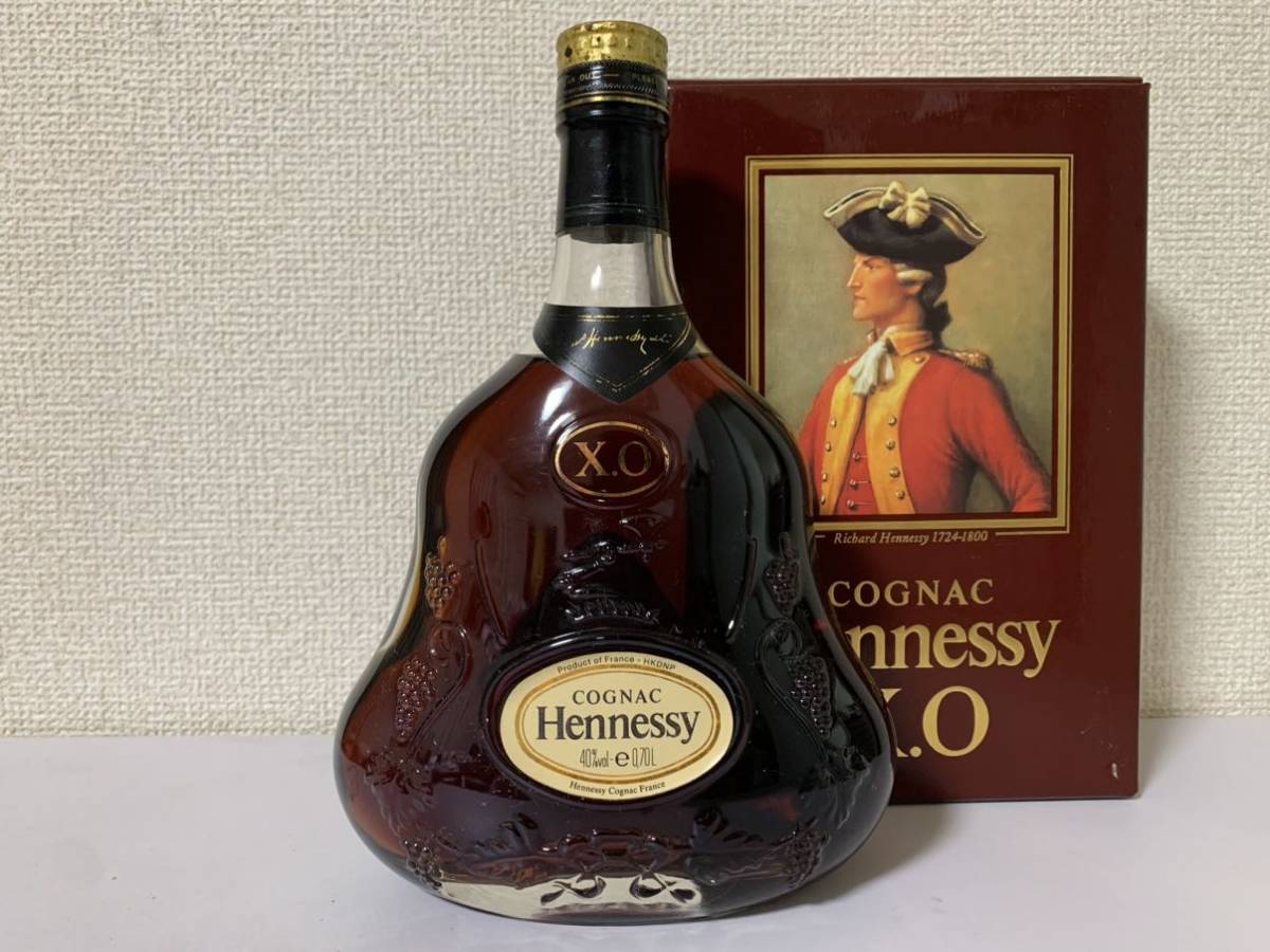 N16.1 1円〜 古酒 未開栓 Hennessy ヘネシー XO COGNAC 金キャップ 