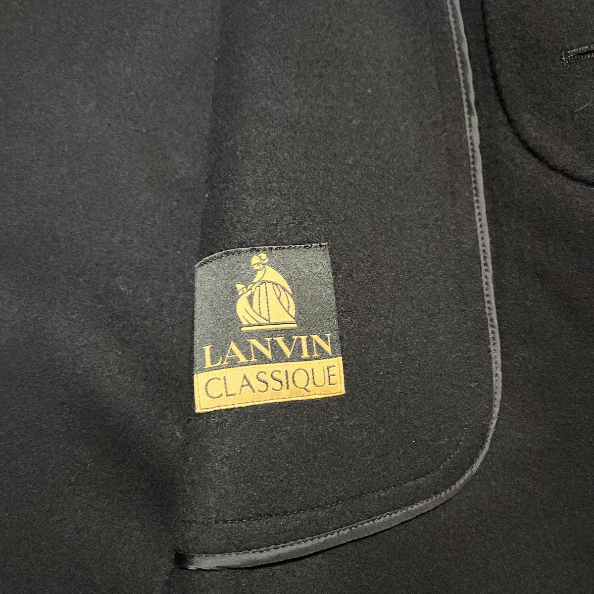 未使用級　美品　LANVIN　ランバン　ウール100%の高級ロングコート　希少_画像4