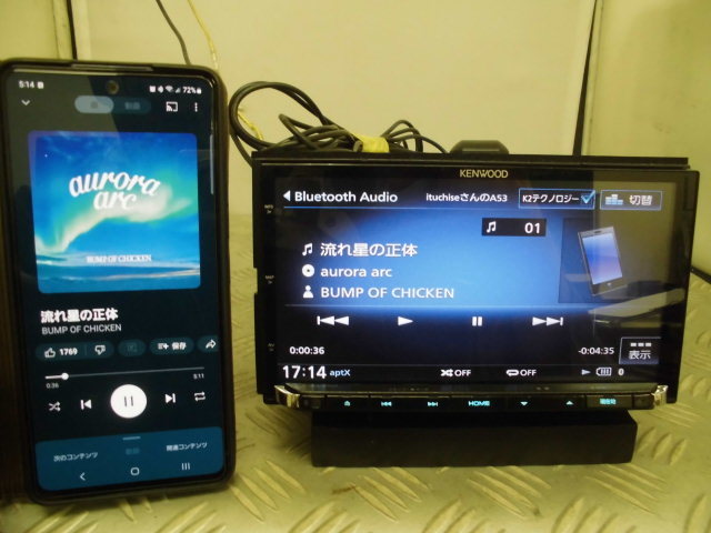 作動確認済み スバルOP ケンウッド KENWOOD KXM-H701F SD DVD Bluetooth TV 地図2016年 ※TVアンテナ欠品の画像4