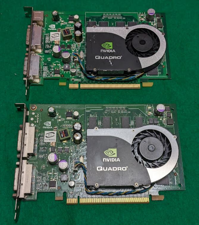 【ジャンク・送料無料】2台まとめて！　NVIDIA Quadro FX1700-512 FX570　動作未確認_画像1