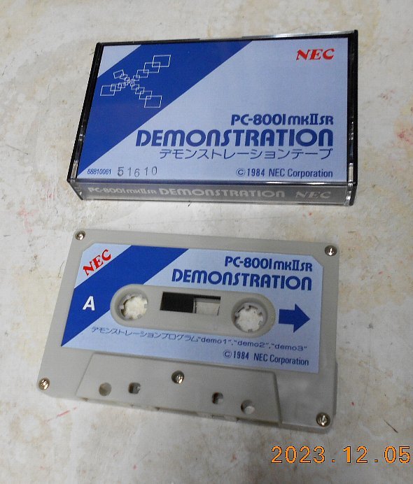 【動作品・美品】NEC PC-8001MKⅡSR (PC-8001mk2SR）デモンストレーションプログラム DEMONSTRATION_開封後の写真（A面）