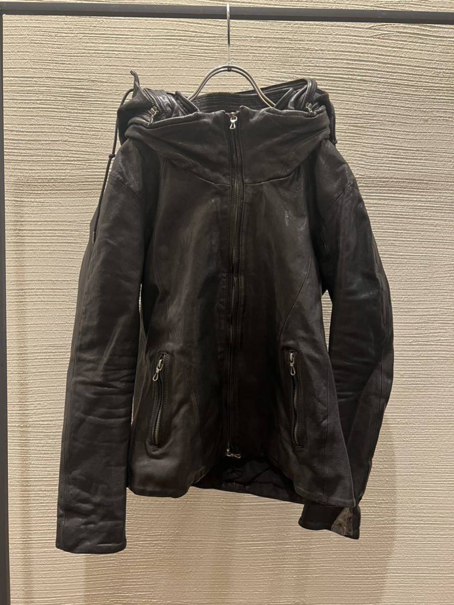 rare 00s GOA bono leather jacket y2k レザー　l.g.b. ifsixwasnine kmrii share spirit julius 14th addiction catorce rick owens_画像3