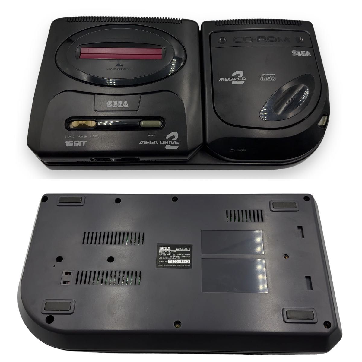 SEGA セガ MEGA DRIVE2 MEGA CD2 本体 HAA-2502 HAA-2912 メガドライブ2 メガCD2 