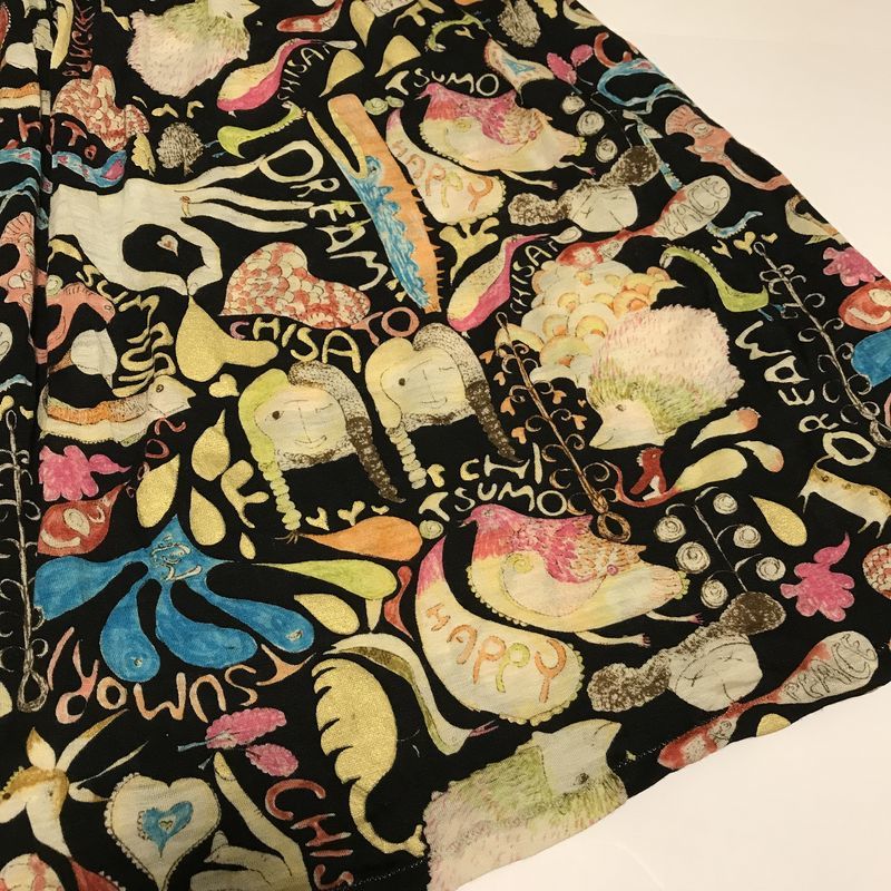 TSUMORI CHISATO ツモリチサト ハッピースタッフ ワンピース TC63JH091 ブラック size:2/nico and ニコアンド ワンピ ドレス 総柄_画像6