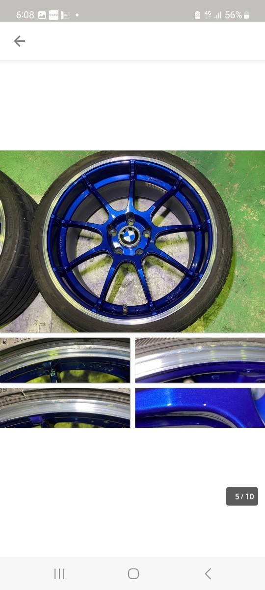 希少 エンケイ レーシング ENKEI Racing RSM9 BMW ルマンブルー 19インチ 8.5J +32 9.5J +32 PCD120 5H 軽量 空気圧センサー モニター付_画像5