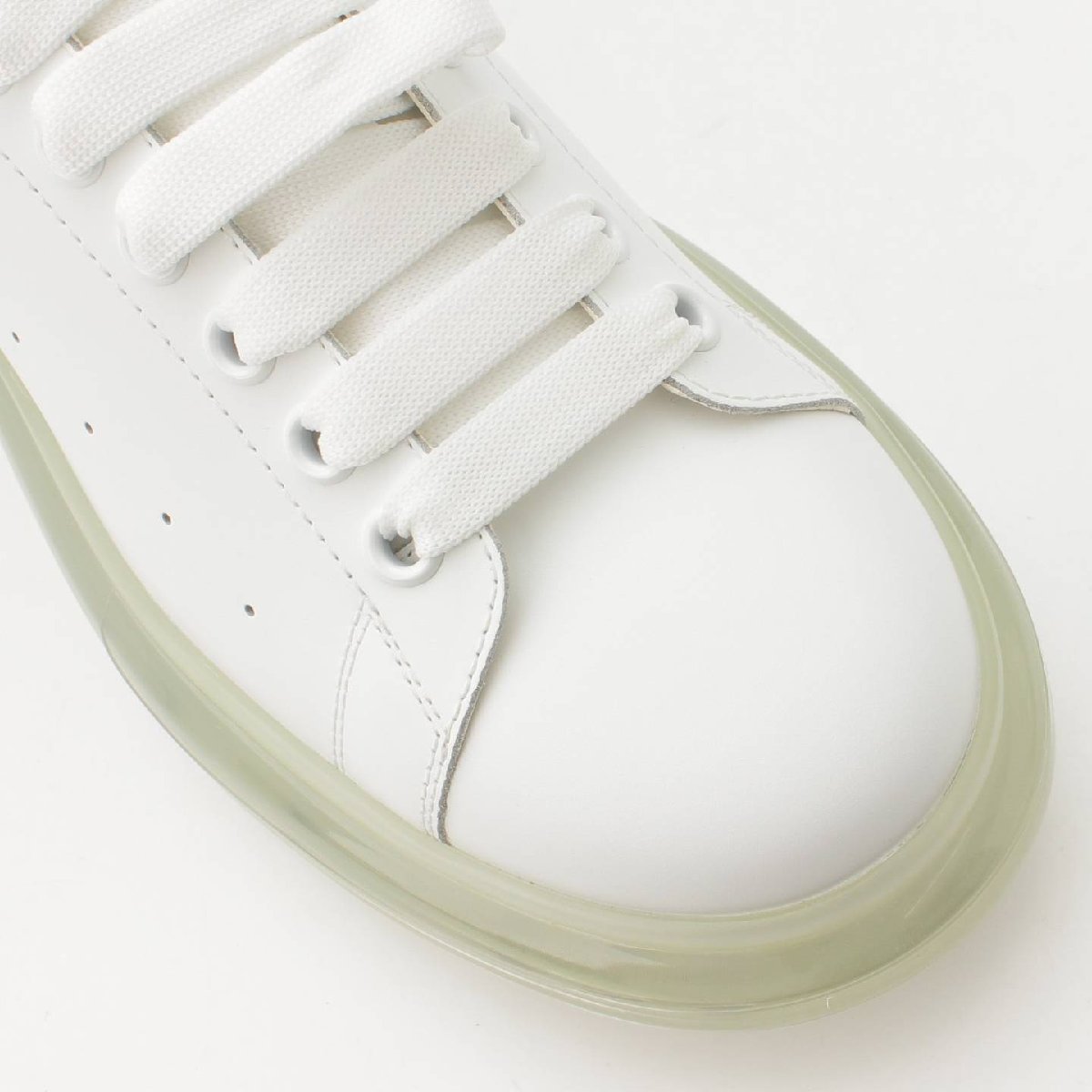 [ Alexander McQueen ]Alexander McQueen men's clear sole sneakers white 43 unused [ used ]192773