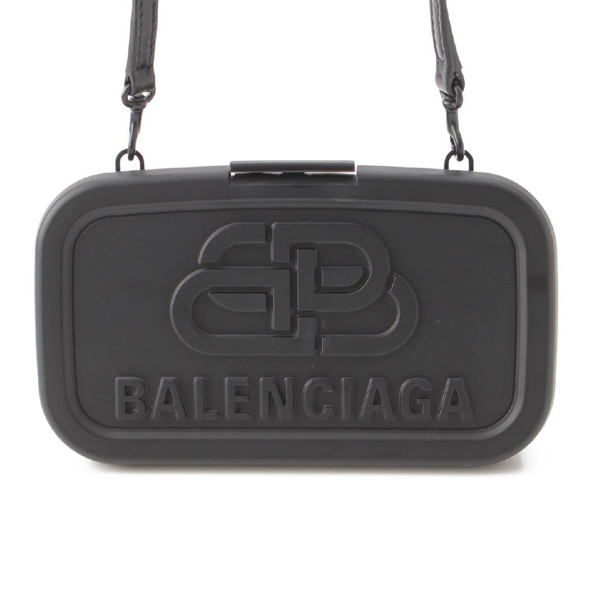 【バレンシアガ】Balenciaga　ランチボックス プラスチック 2WAYショルダーバッグ 638207 ブラック 【中古】【正規品保証】196971