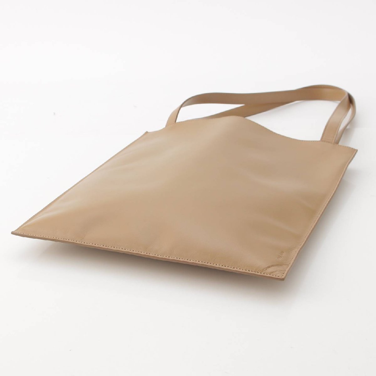 【ザロウ】THE ROW　FLAT TOTE レザー フラットトートバッグ ダークタン 【中古】【正規品保証】194236_画像5