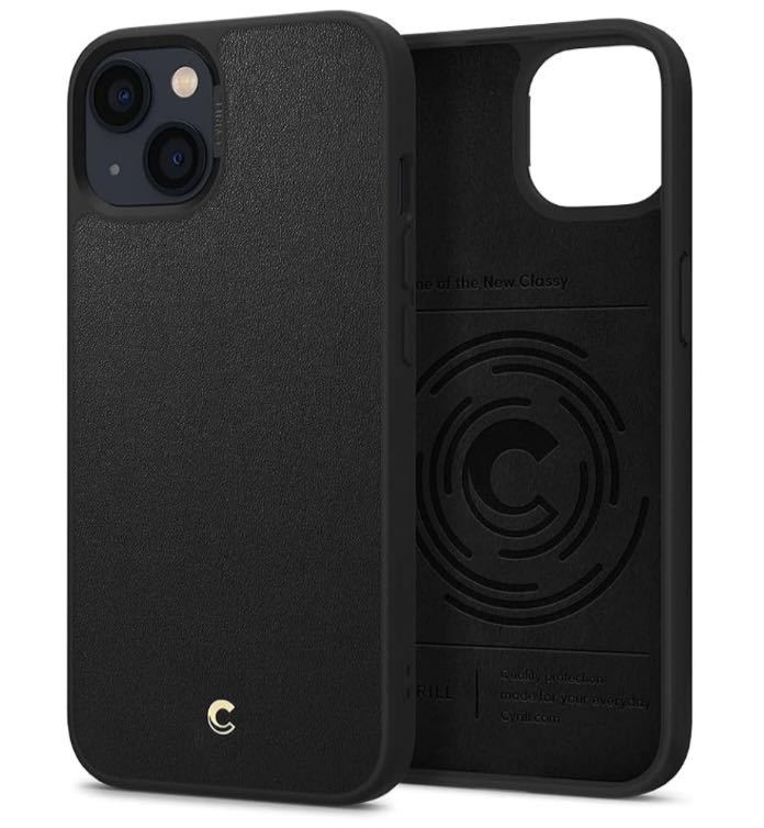 CYRILL】 by Spigen iPhone ケース 6.1インチ レザーTPU ケース ストラップ穴付き_画像1