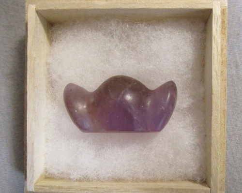 古墳期 伝福岡県出土 中央の丸みが強い 紫水晶製 三輪玉 ⑤ 検 須恵器 