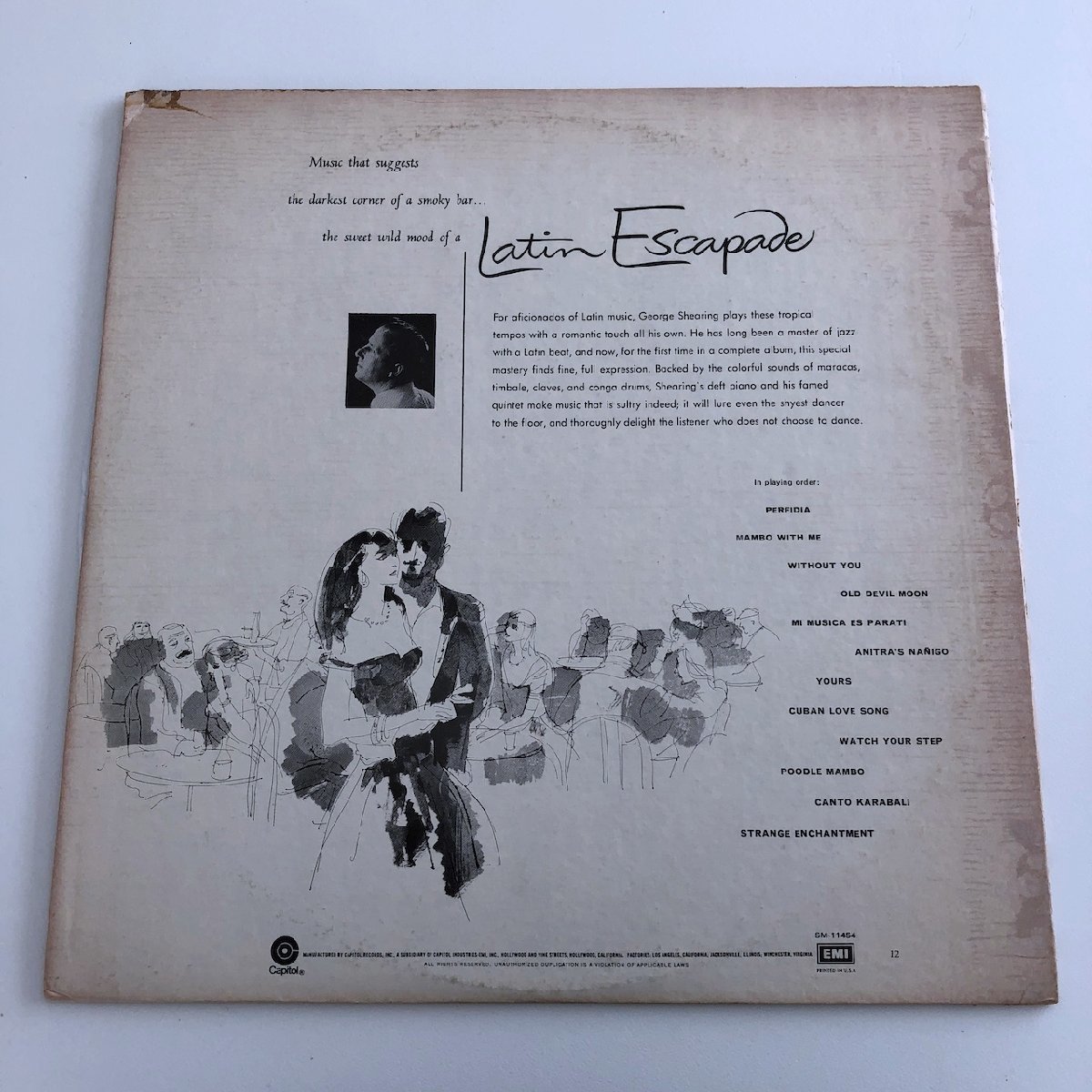 LP/ THE GEORGE SHEARING QUINTET / LATIN ESCAPADE / US盤 黄ラベル CAPITOL SM-11454 31218_画像2