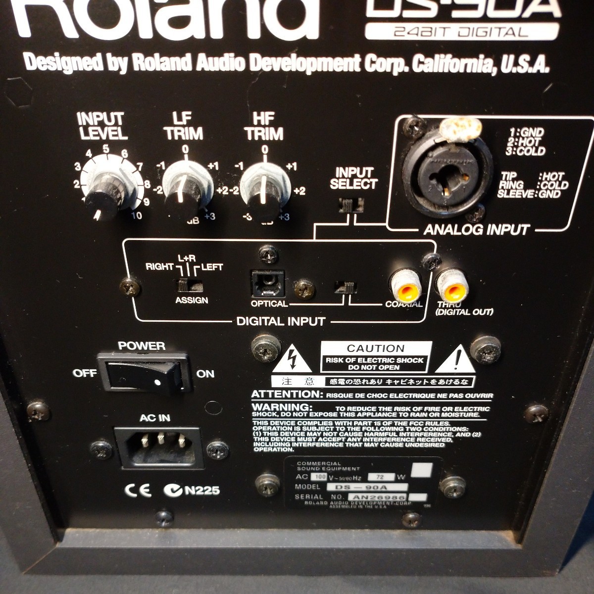 ROLAND ローランド DS-90A ②/ モニタースピーカー / パワーアンプスピーカー / アクティブスピーカー_画像8