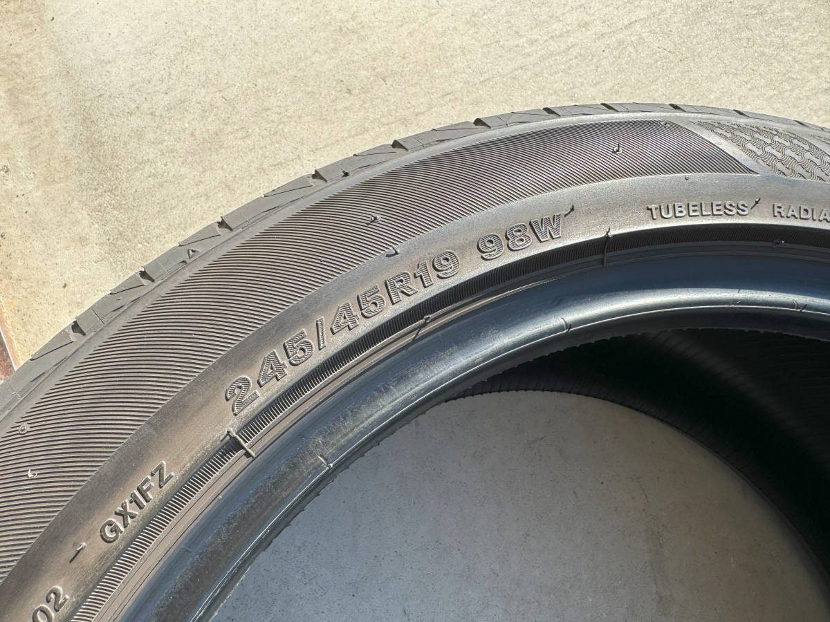 ブリヂストン レグノ REGNO GR-XI 245/45R19 2本 バリ山 中古_画像3