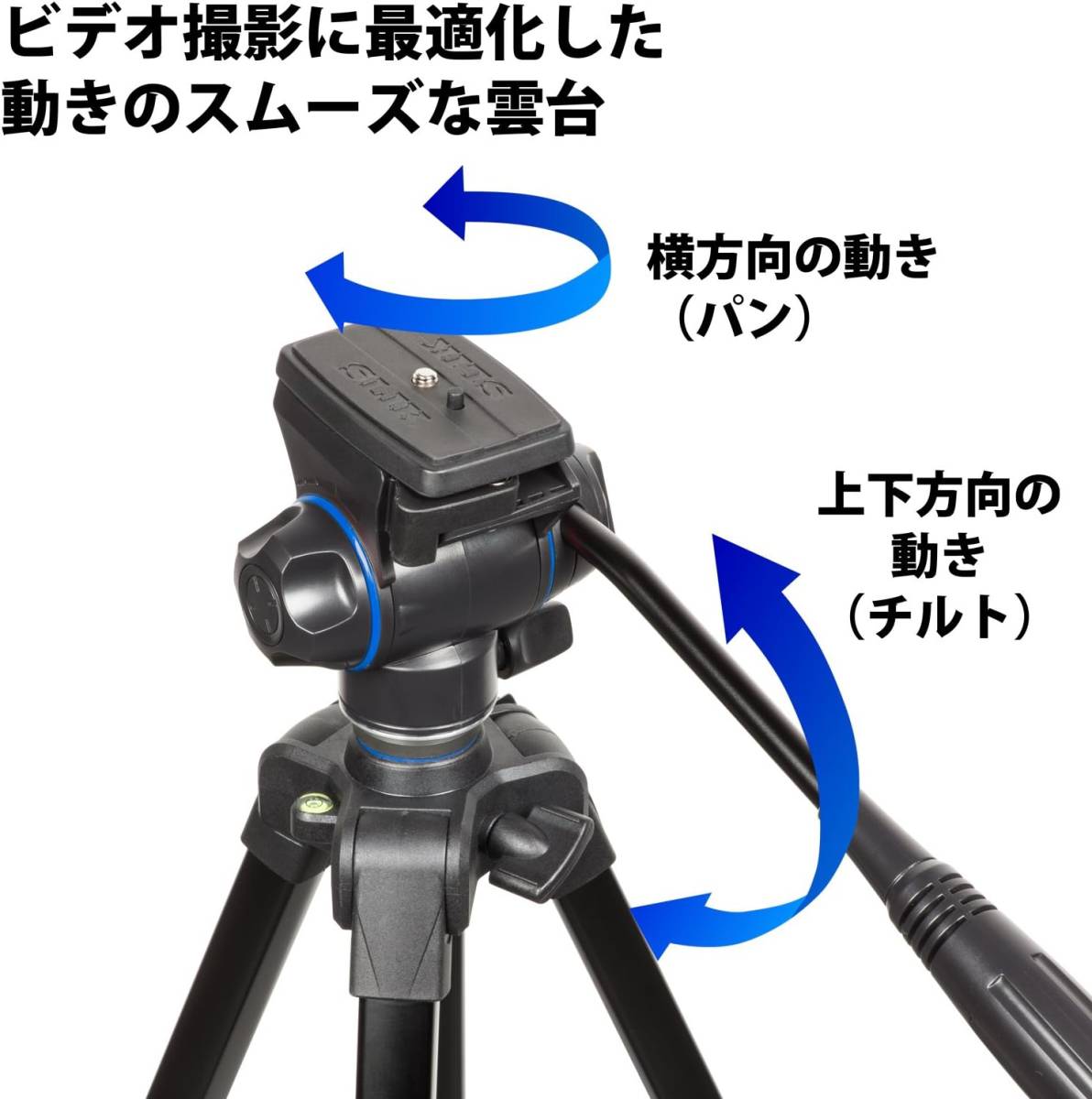 スリック SLIK三脚 GX 6400 VIDEOウレタングリップ付 ビデオ雲台 オイルフリュード　動画撮影_画像2