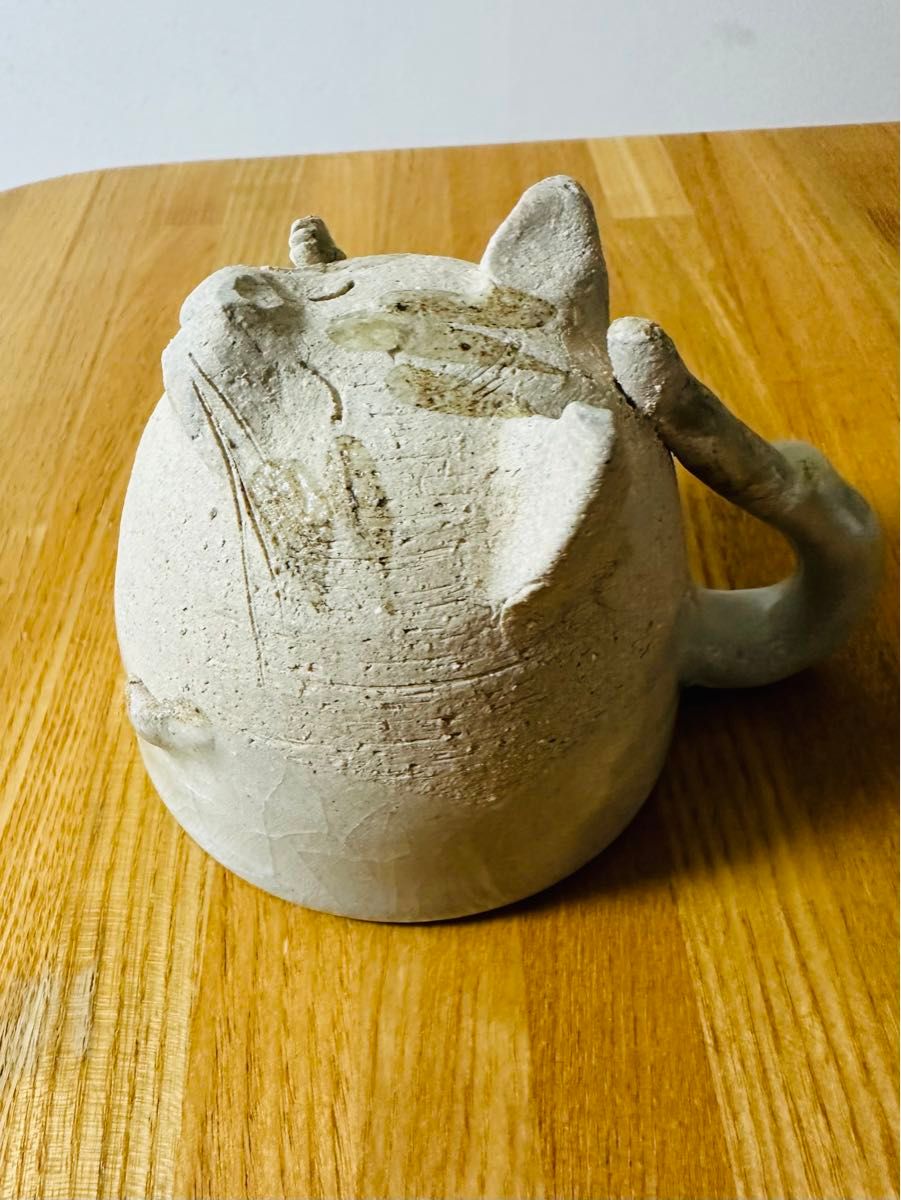 猫 マグカップ  新品未使用 陶器 陶芸 招き猫