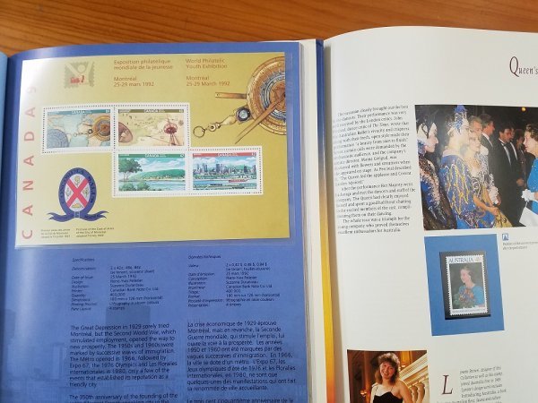 1203Y17 外国切手　1992カナダアルバム　1990オーストラリアアルバム　カナダアート切手シート　計３点まとめ　※写真、下にも掲載　_画像4