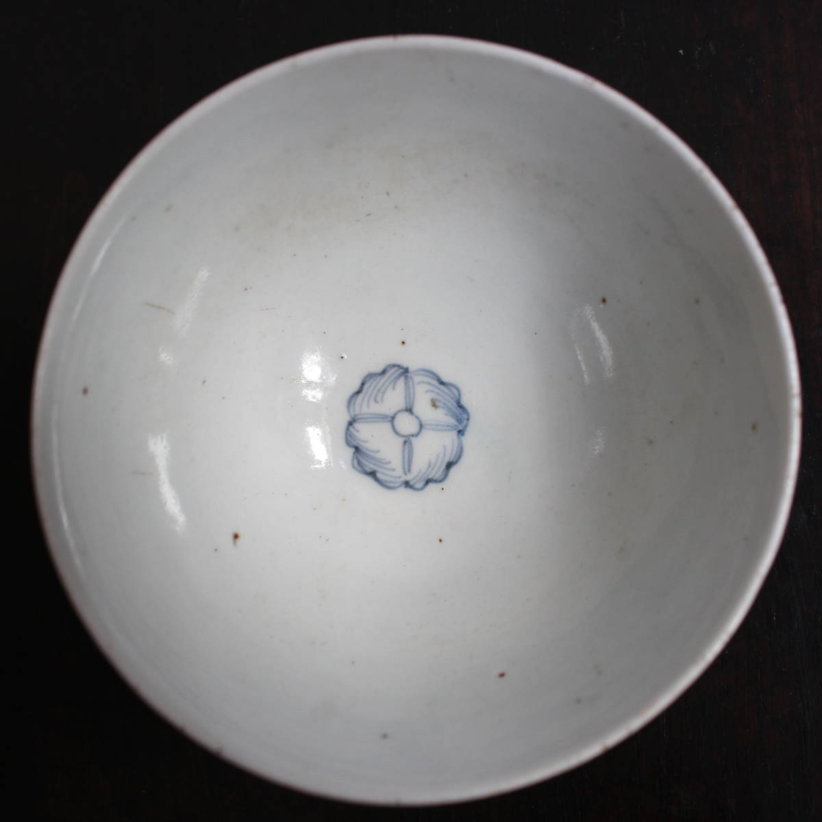 古伊万里 染付菊花紋蓋茶碗 蓋付飯茶碗 古民藝 民芸 古伊万里 染付菊花紋蓋茶碗 蓋付飯茶碗 古民藝 民芸