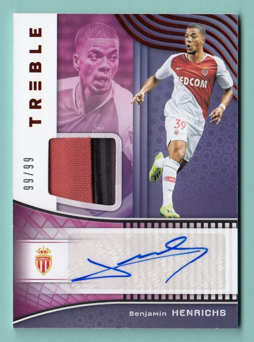 PANINI TREBLE SOCCER 2018/19 autograph（ジャージ・サイン） BENJAMIN HENRICHS ベンヤミン・ヘンリヒス 99枚 ドイツの画像1