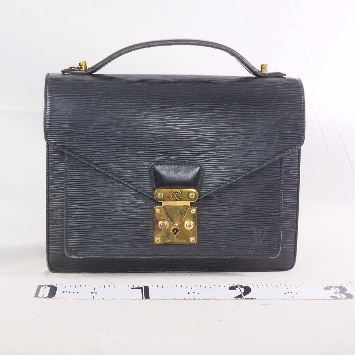 ルイ・ヴィトン エピ モンソー ノワール（ブラック） LOUIS VUITTON 2WAY ビジネス ハンドバッグ ショルダーバッグ[SR0031-UN2_画像1