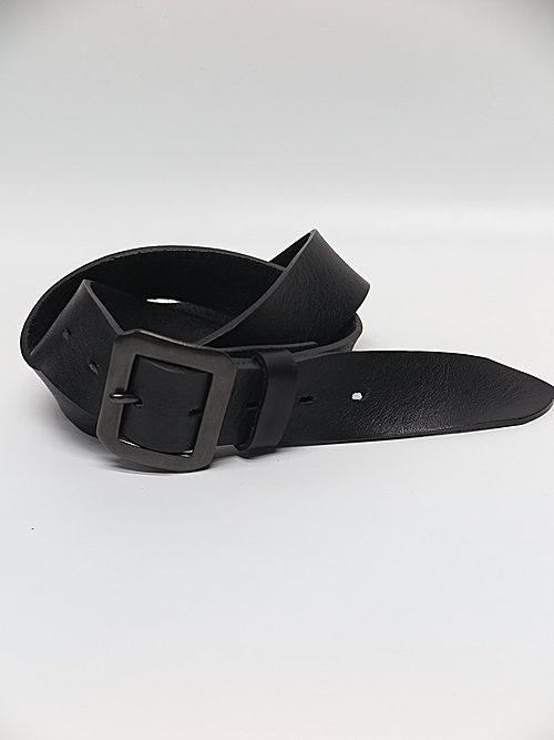 wjk・ダブルジェイケイ/simple leather belt/black x black・L