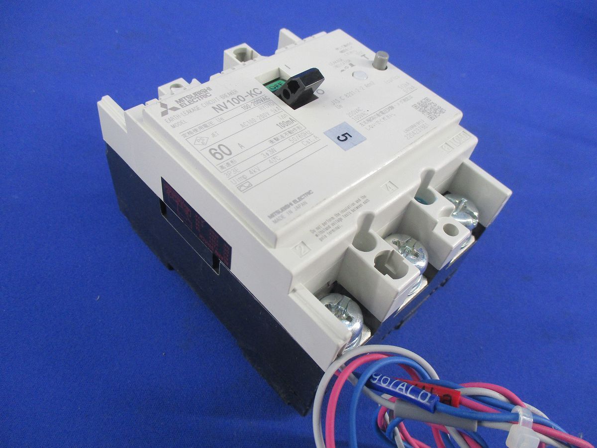 漏電遮断器3P3E60A NV100-KC_画像3