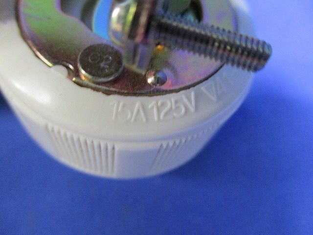 接地2P15A引掛キャップ15A125V(9個入)(ミルキーホワイト)(汚れ有)National WF6315W_画像4