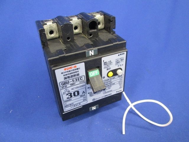 漏電遮断器3P3E30A(ビス無し) GBU-53EC_画像3