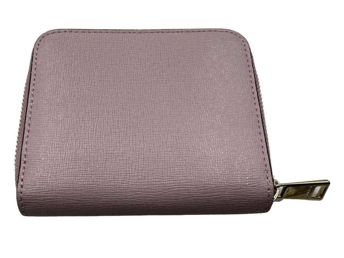 FURLA フルラ ラウンドファスナー 財布 二つ折り ピンク Genuine Leather ウォレット レディース 女性 ブランド コンパクト 本体 大容量_画像3