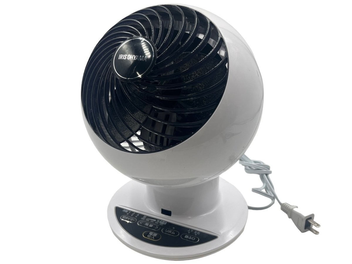 アイリスオーヤマ サーキュレーター KCF-KSC152T-WP 扇風機 ホワイト パワフル送風 静音 パネル操作 コンパクト 小型 丸型形状扇風機 首振_画像1