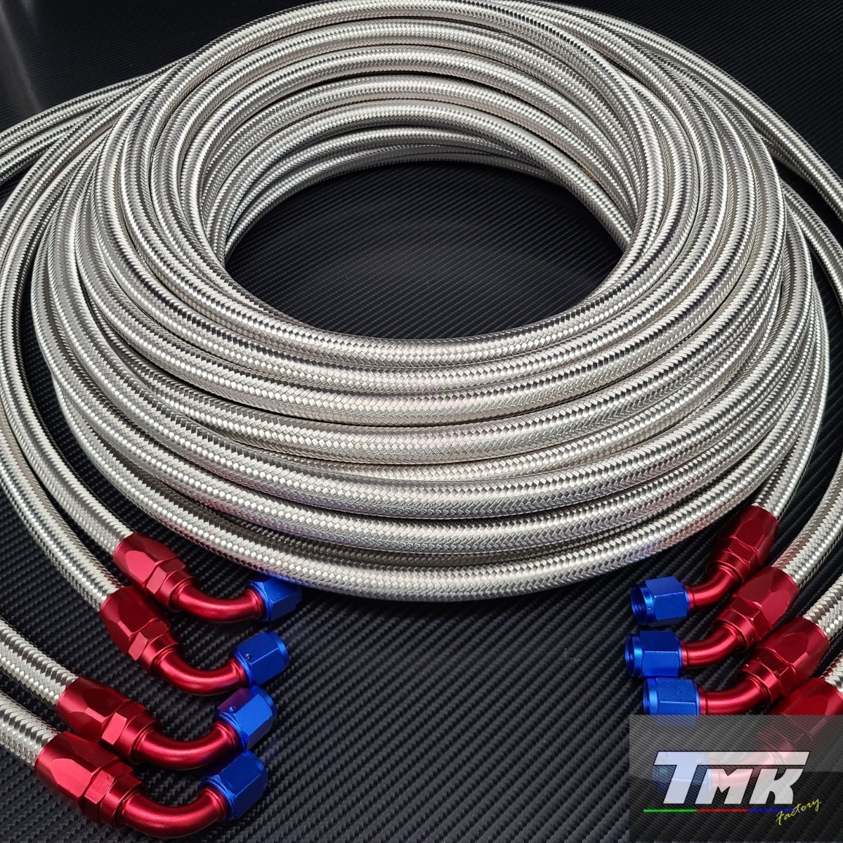 AN8 1m order cut . stainless steel mesh hose inside diameter 11.12mm outer diameter 16.28mm ( oil cooler water oil fuel line stain )