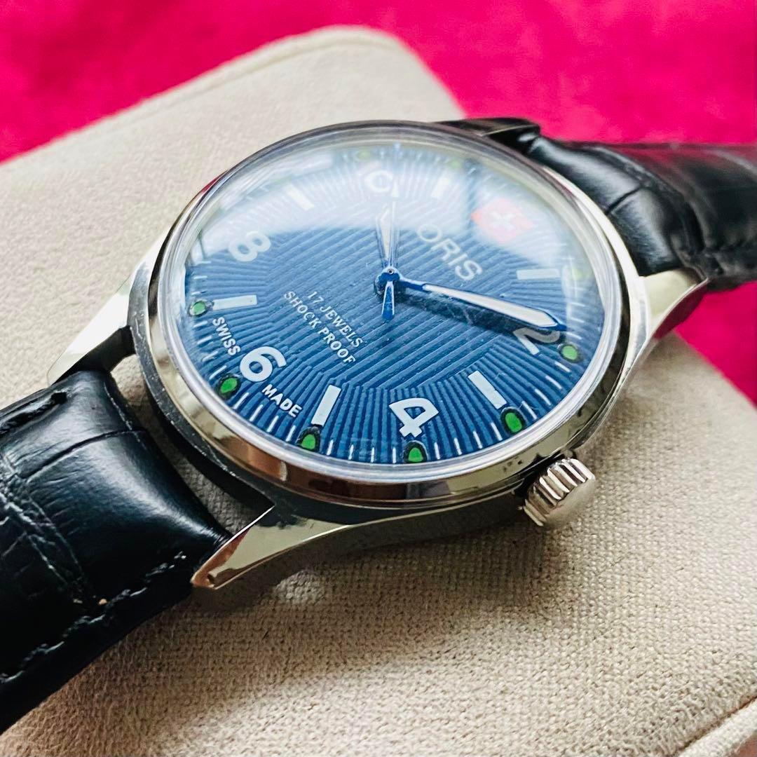 ORIS/オリス★【整備済み】超美品・稼働品/ヴィンテージ/スイス/ 17J/メンズ腕時計/アンティーク/機械式手巻き/アナログ/革ベルト899