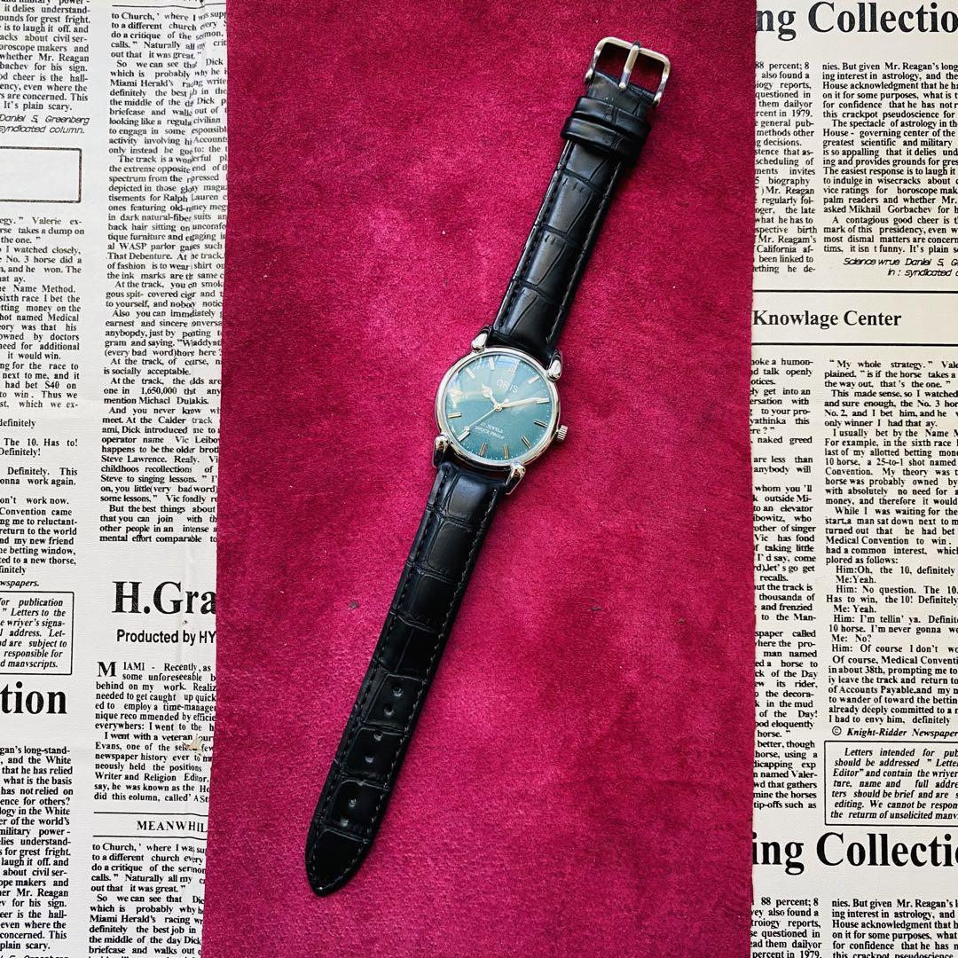 送料無料価格 ORISイエローダイアル 紳士用腕時計 機械式手巻 35.5