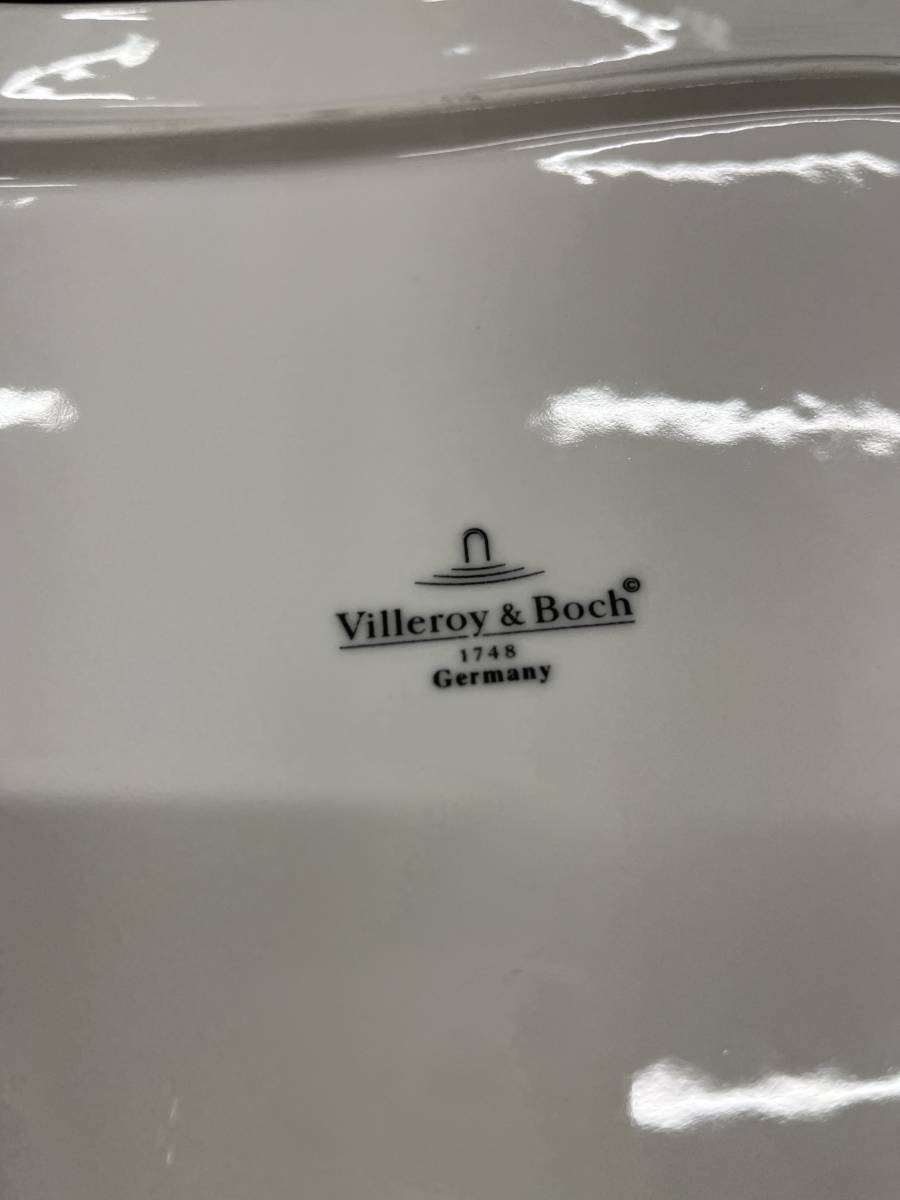 ★ビレロイ ボッホ 白磁　ニューウェーブ スクウェアプレート Villeroy & Boch 約25cm★#15928_画像3