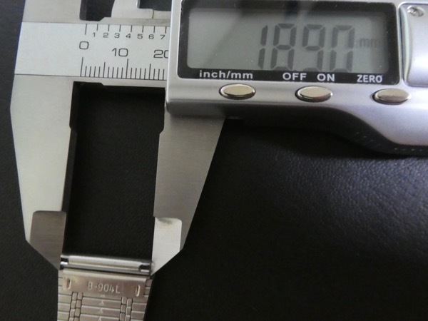 B904L◎ 19ミリ SS ブレス ステンレススチール 未使用 デッドストック 時計 ベルト バンド ビンテージ 19mmの画像5
