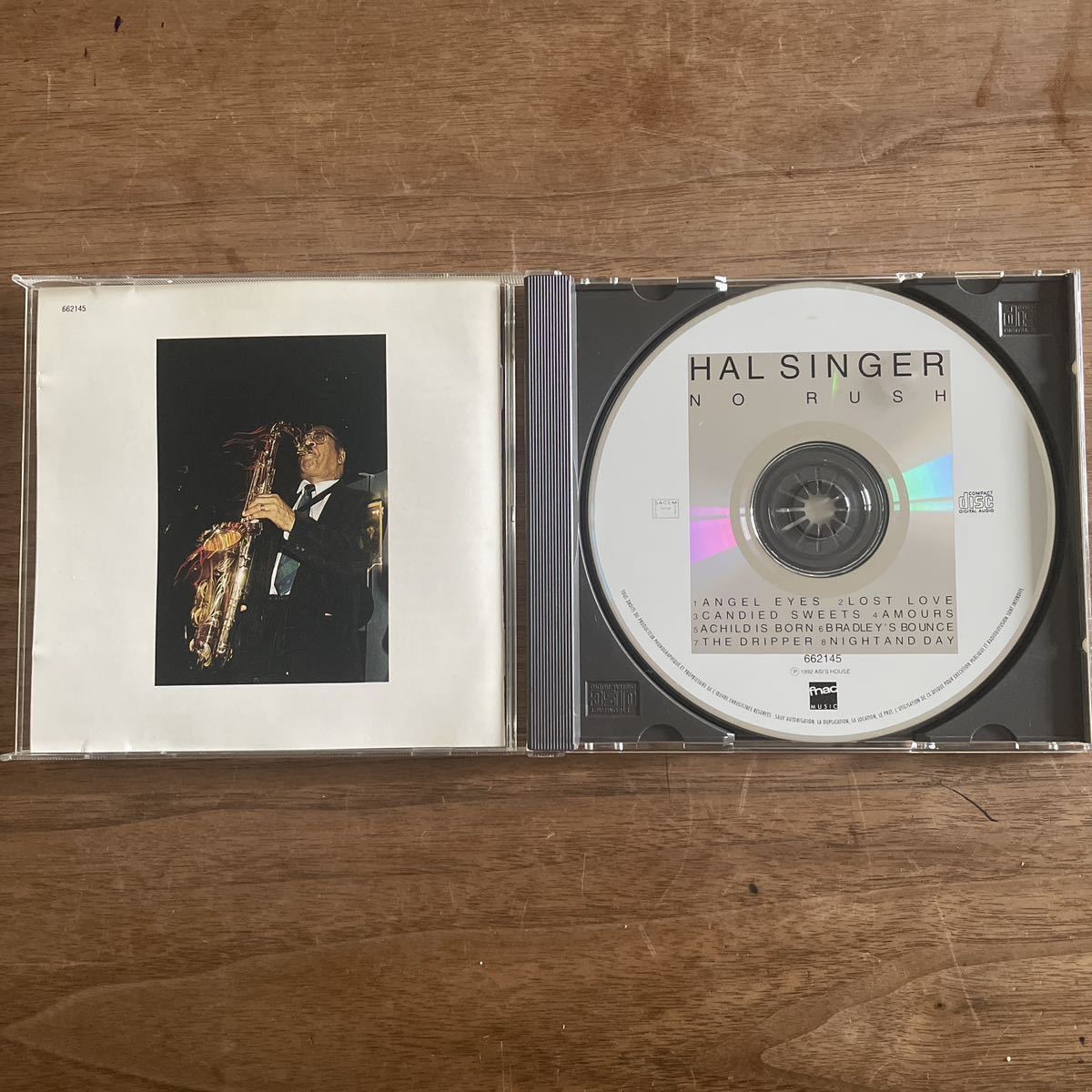 【レア希少廃盤 CD】 HAL SINGER 「NO RUSH」　FNAC MUSIC 1992年録音　テナーワンホーン　MOOKSレア本掲載 オリジナル盤　廃盤_画像2
