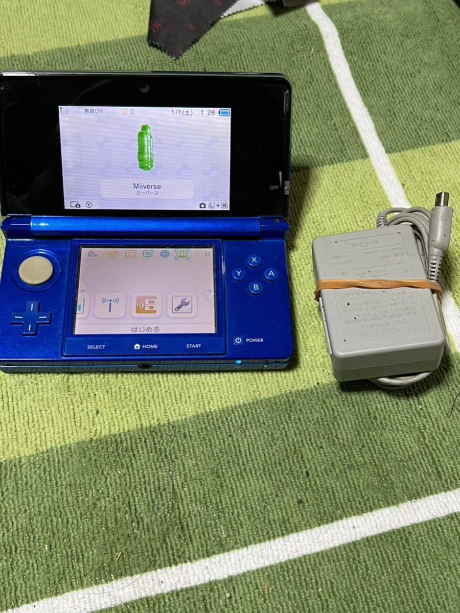 Nintendo ニンテンドー 任天堂 3DS アダプター付き(FB GTG1)_画像1