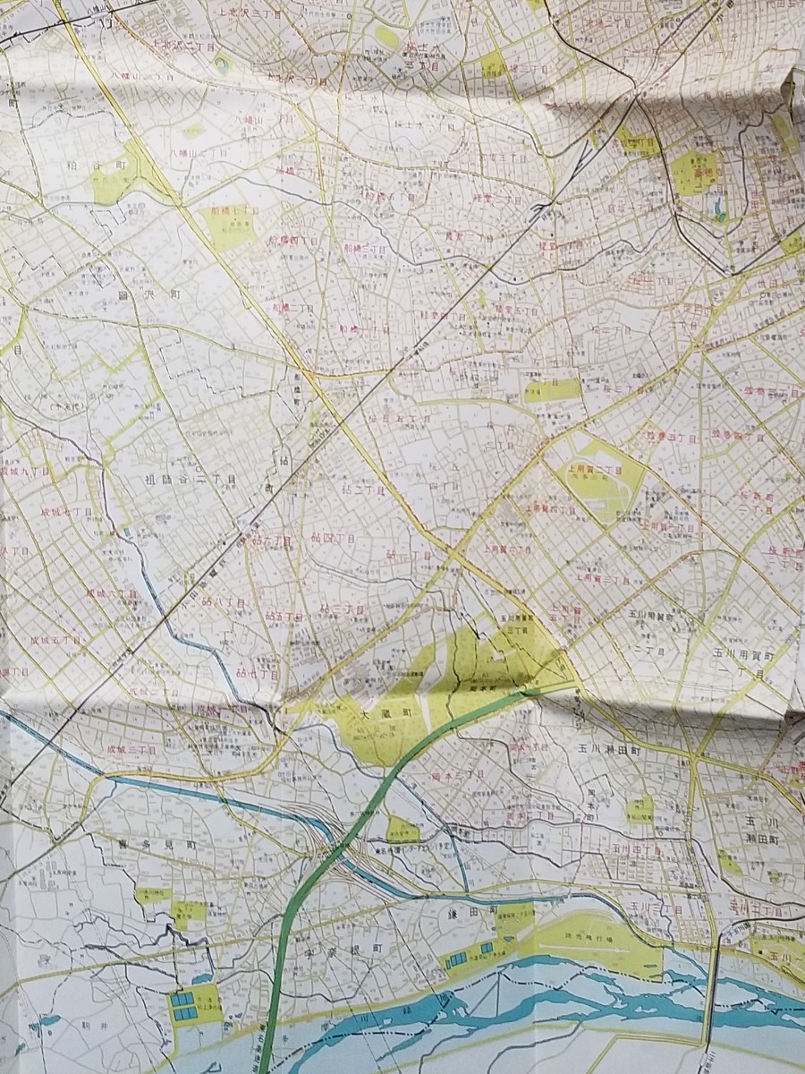 古地図/昭和45年/東京都区分詳細図⑫/世田谷区/区分地図/市街地 古地図/昭和45年/東京都区分詳細図⑫/世田谷区/区分地図/市街地