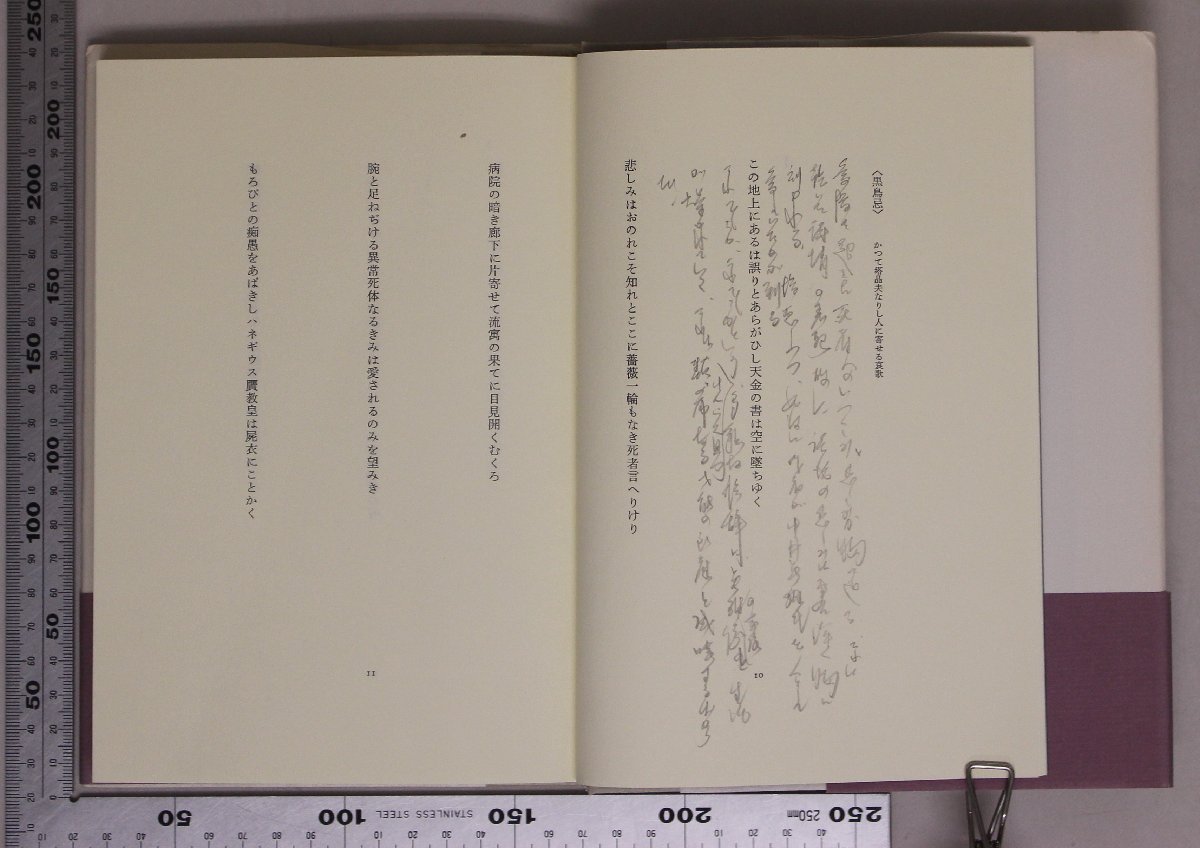 サイン本文学『歌集 風の仕事』 相澤啓三著 書肆山田 補足:署名入黒鳥忌楢山の陰対岸の異界今は茫漠造花の笑みエンガディン死都夏の楽章_画像7