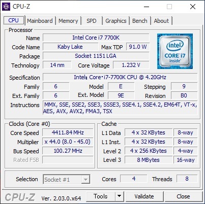 Intel Core i7-7700K 4.2GHz 4コア8スレッド KabyLake BOX インテル 動作品 殻割りリキプロ済_画像7
