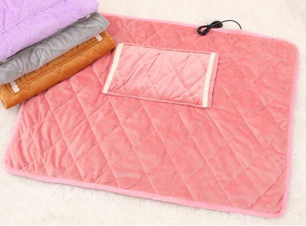USB lap blanket blanket blanket electric pink color peach color USB heater 