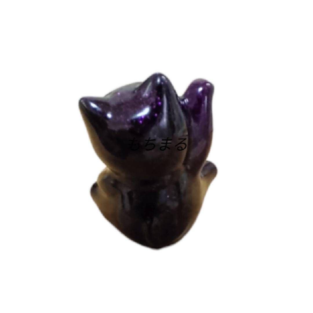 ◆【紫】オリジナル 招き猫 猫 手乗り 小さめ まねきねこ 置物