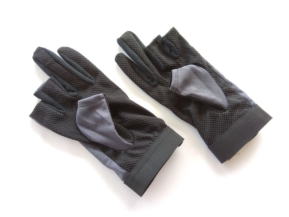  рыбалка перчатка рыбалка для текстильная застёжка перчатки серый для мужчин и женщин легкий обе рука защищающий от холода эластичность есть палец вытащенный 3шт.@ рукоятка предотвращение скольжения 
