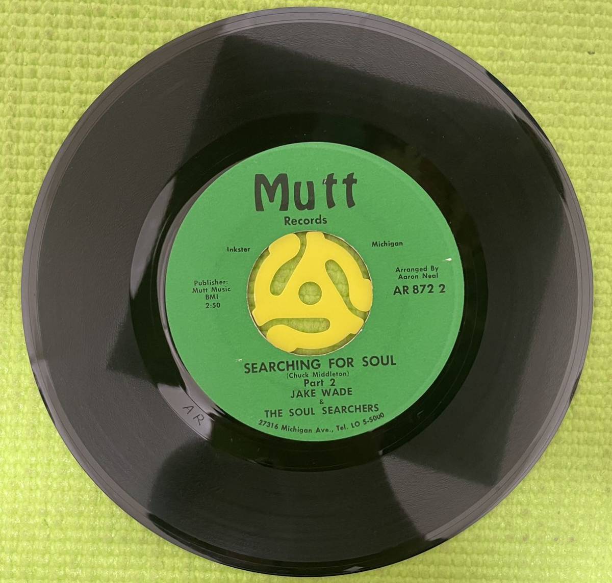 Soul sampling 7inch raregroove break record soul sampling JAKE WADE & THE SOUL SEARCHERS / SEARCHING FOR SOUL (7) 1968