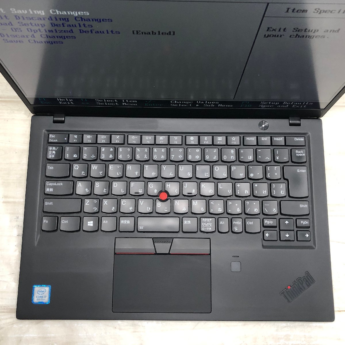 Lenovo ThinkPad X1 Carbon 20KG-S4WF00 Core i7 8550U 1.80GHz/16GB/250GB(SSD) 〔A0615〕_画像3