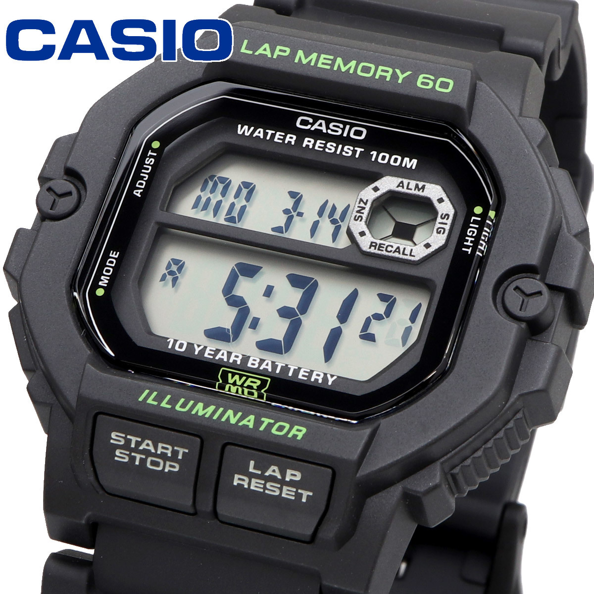 CASIO カシオ 腕時計 メンズ チープカシオ チプカシ 海外モデル 60ラップメモリ ランニング WS-1400H-1AV_画像1